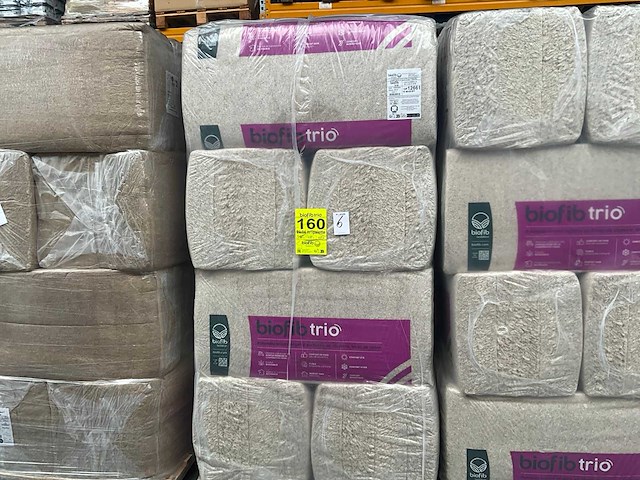Biofib - trio 160 mm (8 pak = 23,04 m2) - 1200 mm x 600 mm x 160 mm - isolatie - afbeelding 3 van  5