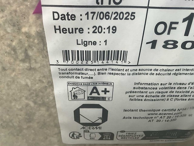Biofib - trio 180 mm (6 pak = 12,96 m2) - 1200 mm x 600 mm x 180 mm - isolatie - afbeelding 7 van  9