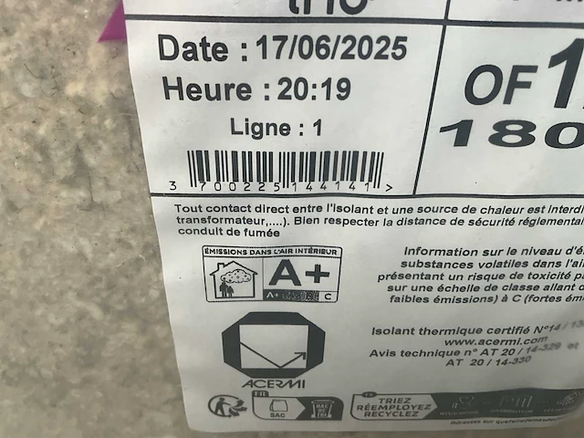 Biofib - trio 180 mm (6 pak = 12,96 m2) - 1200 mm x 600 mm x 180 mm - isolatie - afbeelding 7 van  9