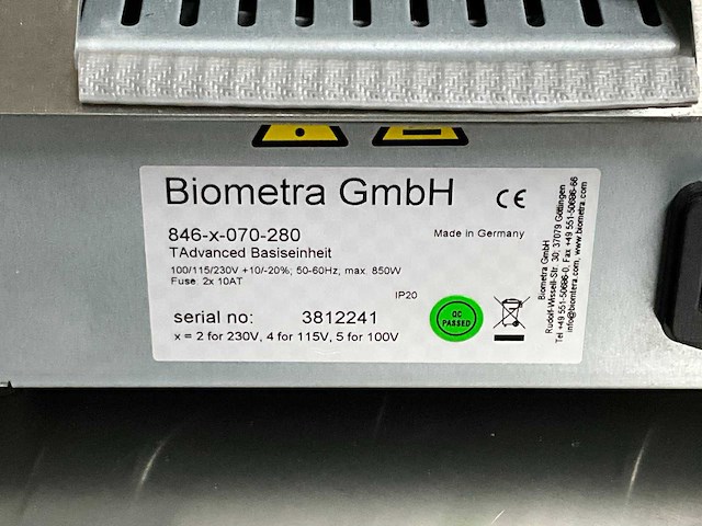 Biometra tadvanced 846-x-070-280 pcr tester - afbeelding 4 van  6