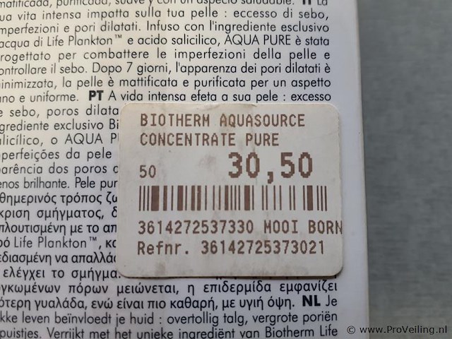 Biotherm aquasource hydraterende fluïde aqua pure super concentrate 50ml - afbeelding 4 van  4