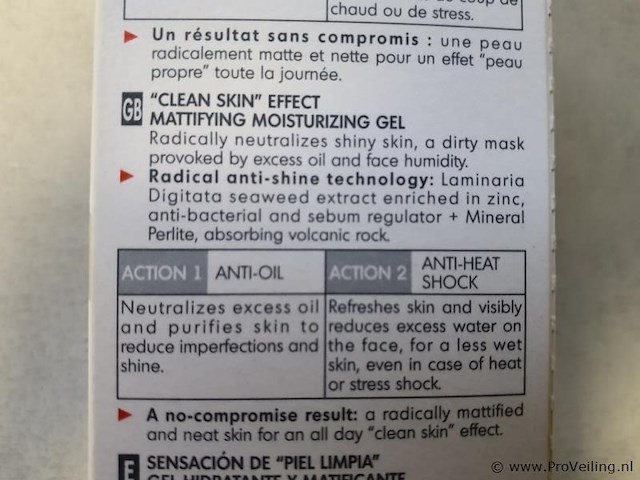 Biotherm homme mattende vochtinbrengende gel t-pur 50ml - afbeelding 3 van  3