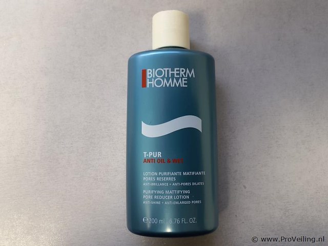 Biotherm homme zuiverende matterende porenverkleinende lotion t-pur - 200ml - afbeelding 1 van  3