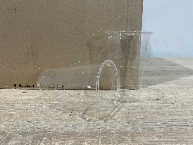 Bioware - blanco - plastic bekers 0,25 l (12000x) - afbeelding 6 van  6