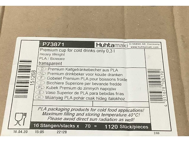 Bioware - redbull - plastic bekers 300 cc (4480x) - afbeelding 3 van  3