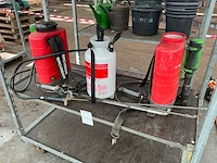 Birchmeier rugspuit en drukspuit (3x)