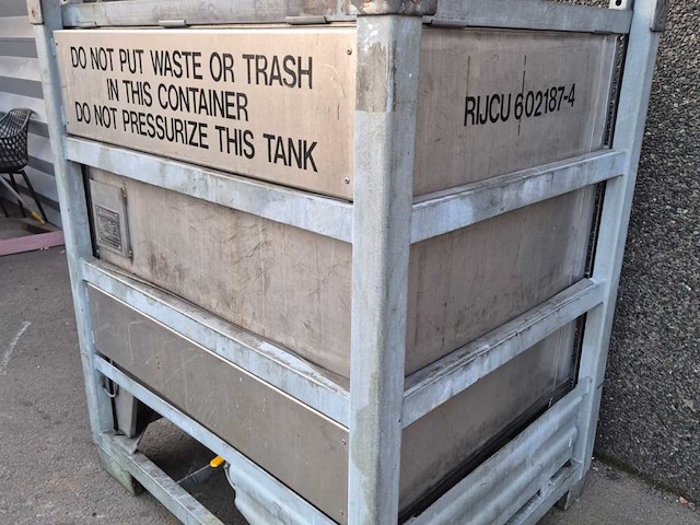 Bison opslagtank 1000l rvs - afbeelding 1 van  8