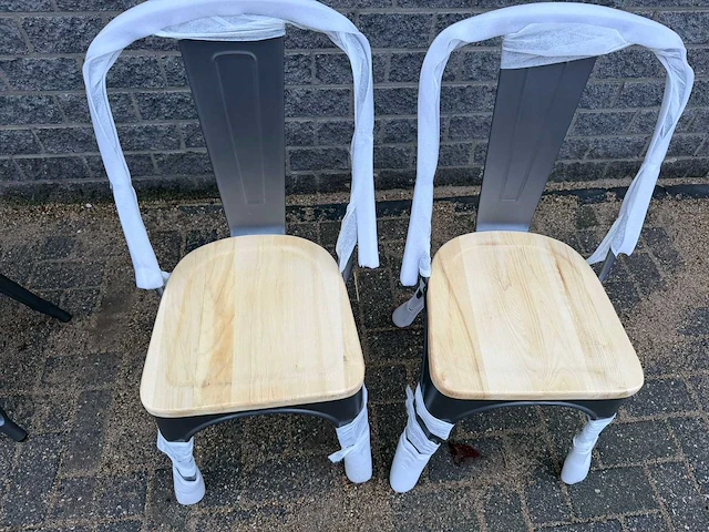 Bistro ongebruikt - 4 stuks - restaurantstoel - afbeelding 2 van  4