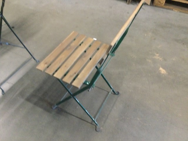 Bistrostel bestaande uit 3 stoelen, 1 tafeltje ed, groen/lichtbruin - afbeelding 3 van  3