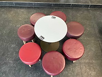Bistrotafel met 7 krukken - afbeelding 3 van  4