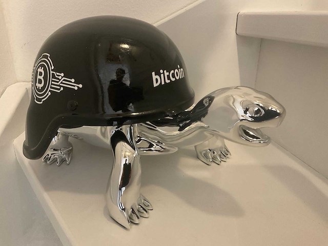 Bitcoin turtle sculptuur - afbeelding 1 van  6