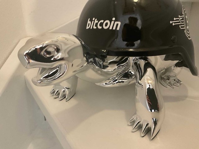 Bitcoin turtle sculptuur - afbeelding 4 van  6