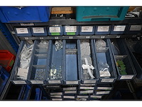 Bito 12-delige loketkast inclusief 64 kunststof voorraadbakken met rvs bevestigingsmaterialen en machine accessoires - afbeelding 14 van  15