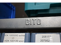Bito 12-delige loketkast inclusief 64 kunststof voorraadbakken met rvs bevestigingsmaterialen en machine accessoires - afbeelding 13 van  13