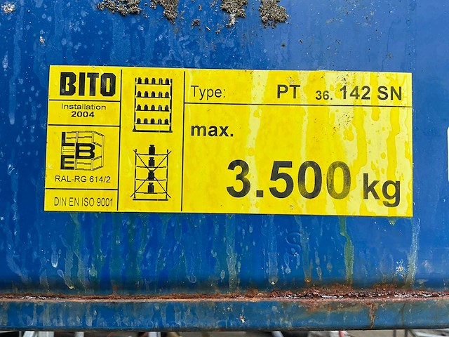 Bito tp 36. 142 sn palletstelling ( 1 sectie ) - afbeelding 7 van  7