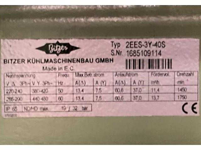Bitzer 2ees-3y-40s koelcompressor - afbeelding 2 van  4