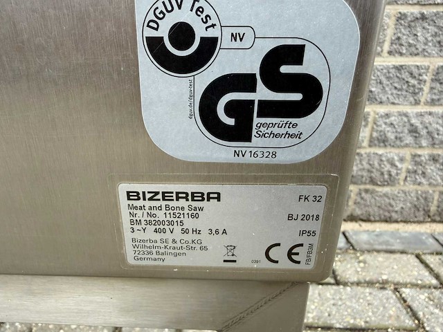 Bizerba - 2018 - fk 32 - vleeszaagmachine / lintzaag - afbeelding 3 van  11