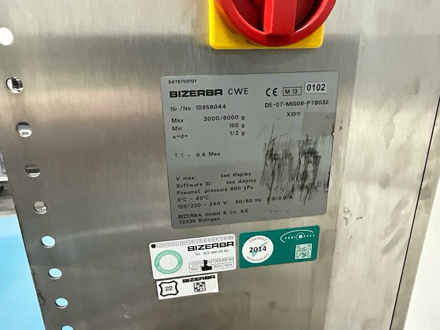 Bizerba cwe checkweigher - afbeelding 12 van  13
