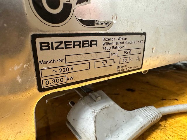 Bizerba vs 8 snijmachine - afbeelding 4 van  6