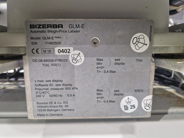 Bizerba - afbeelding 7 van  15