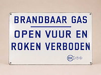 Bk lpg "brandbaar gas" bord - afbeelding 1 van  1