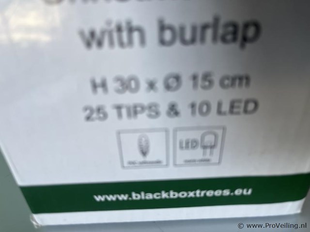 Black box norton usb kerstboom met burlap - afbeelding 2 van  4