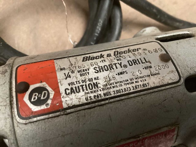 Black & decker 1/4” shorty drill - afbeelding 2 van  3