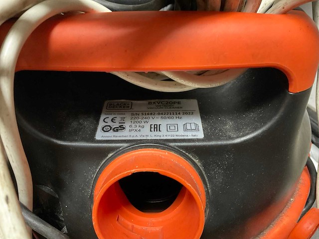 Black & decker bxcv20pe industriële stofzuiger - afbeelding 3 van  3