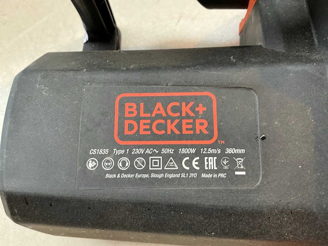 Black en decker cs1835 kettingzaag - afbeelding 4 van  4