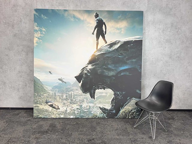 Black panther - canvas op doek 200x200 - afbeelding 1 van  4