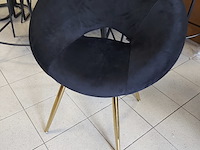 Black velvet leisure chair, 2025 - afbeelding 1 van  2