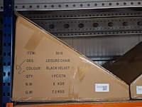 Black velvet leisure chair, 2025 - afbeelding 2 van  2