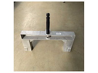 Black waterski wakeboard pole with aluminum frame 100 x 47 cm - afbeelding 3 van  5