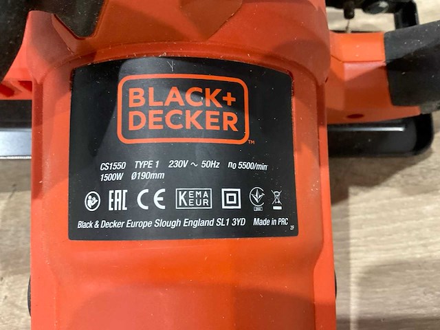 Black&decker - cs1550 - cirkelzaag - afbeelding 8 van  8