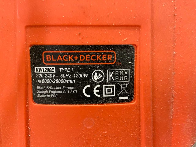 Black&decker - kw1200e - bovenfrees - afbeelding 8 van  8