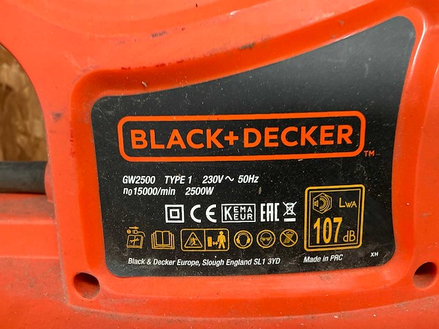 Black+decker gw2500 bladblazer - afbeelding 4 van  4