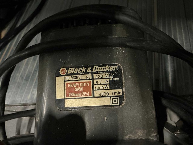 Black&decker hd 2086 s cirkelzaagmachine - afbeelding 3 van  3