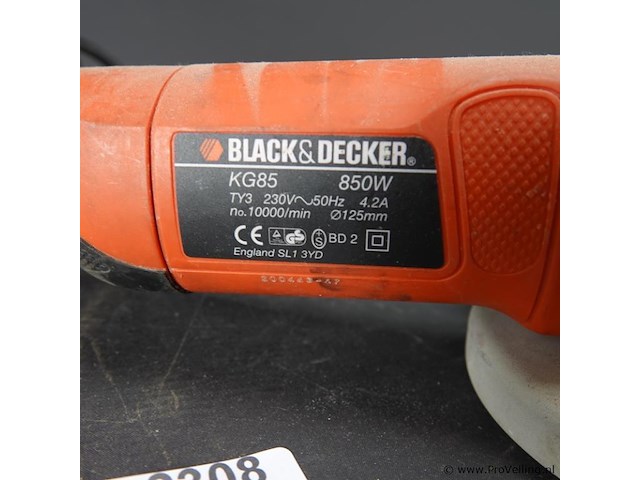 Black&decker model kg85 haakse slijper - afbeelding 2 van  5