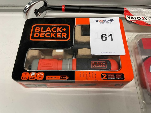 Black+decker, rubi, yato accuschroefmachine, zuignap en magneet - afbeelding 2 van  6