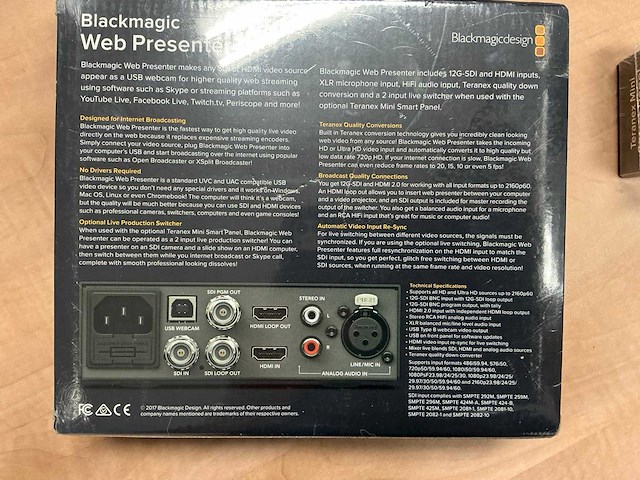 Blackmagic - web presenter - various video equipment - afbeelding 4 van  5