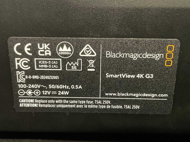Blackmagic smartview 4k g3 multi viewer - afbeelding 7 van  7