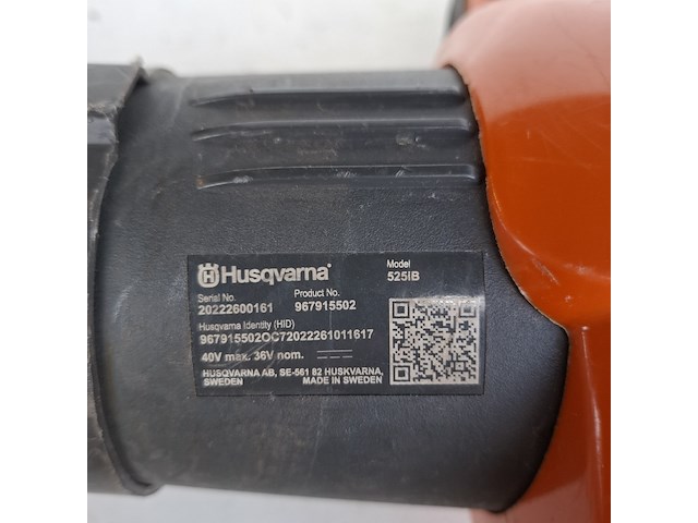 Bladblazer accu professioneel (shl) husqvarna, 525ib, bouwjaar 2022 - afbeelding 7 van  7