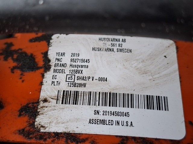 Bladblazer, husqvarna, 125bv, 2019 - afbeelding 5 van  6