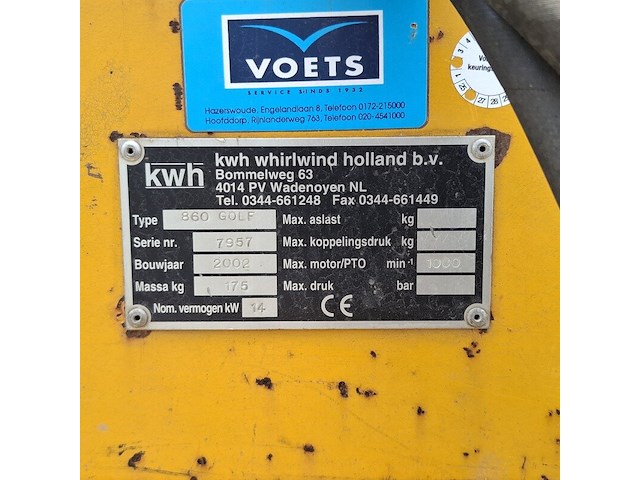 Bladblazer, kwh, 860 golf, 2002 - afbeelding 5 van  17