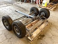 Bladgeveerde assen met wielen (2x) - afbeelding 3 van  4