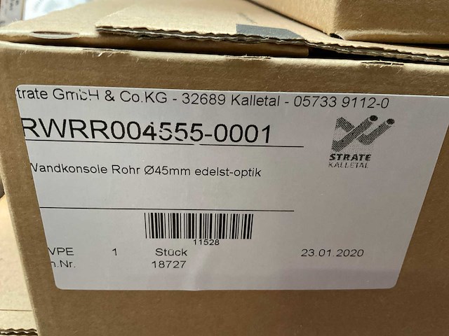 Bladsteun rvs rondo 45 schuin model (2x) - afbeelding 2 van  2