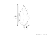 Bladvorm led wandlamp sw-239– 6w – zwart – ip54 (x4) - afbeelding 3 van  3