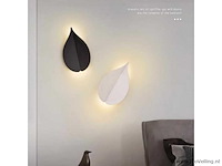 Bladvorm led wandlamp sw-239– 6w – zwart – ip54 (x8) - afbeelding 2 van  3