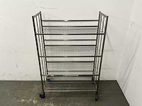 Blanco - mobiele rvs stelling - afbeelding 6 van  7