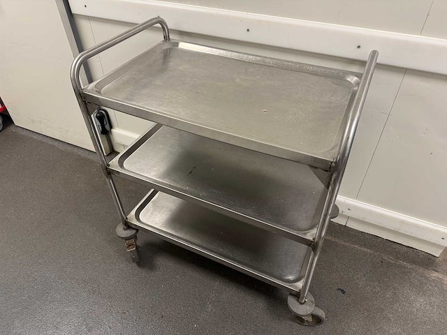 Blanco - rvs serveerwagen - afbeelding 1 van  4